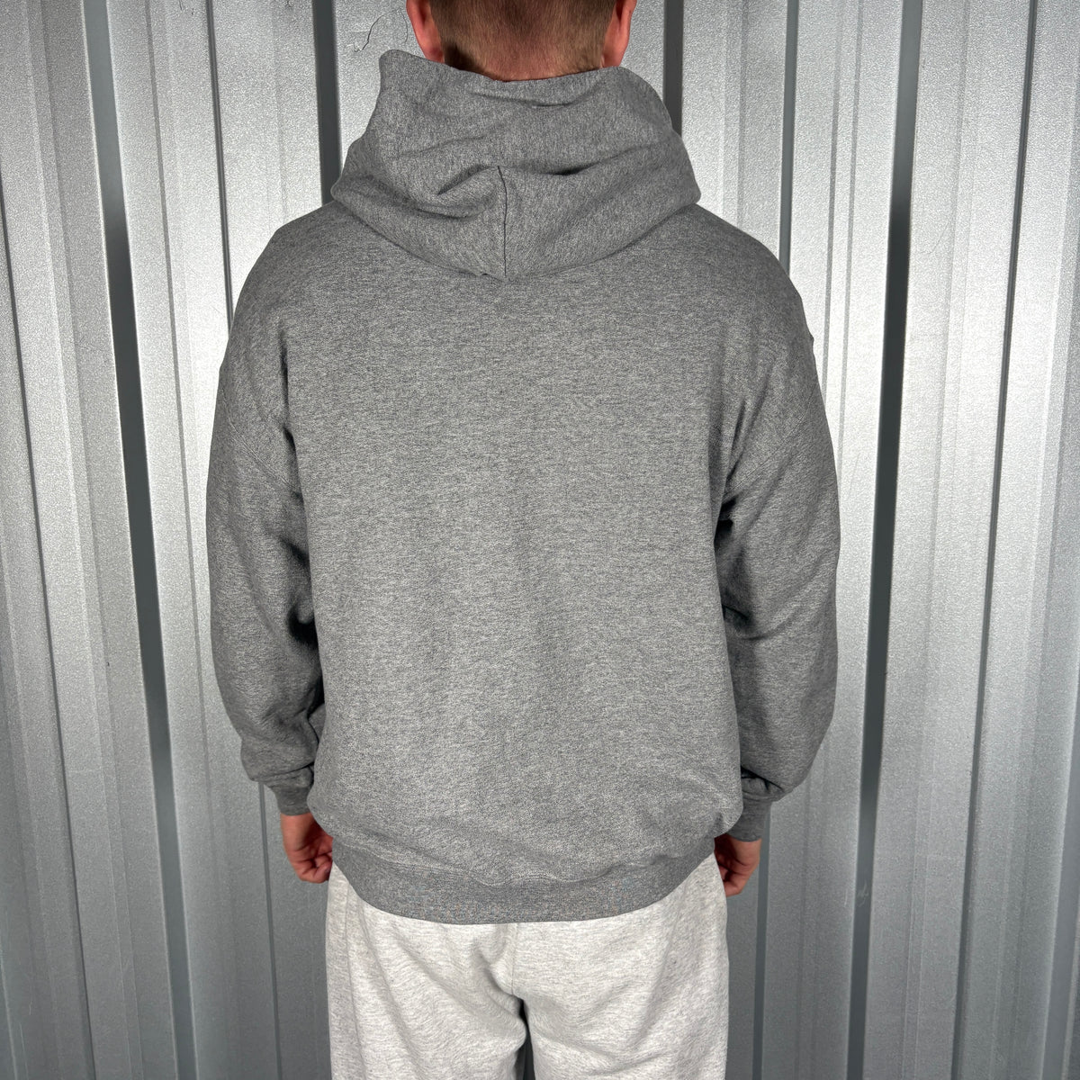 Thrasher Grey Flames Skate Hoodie Sweatshirt - M