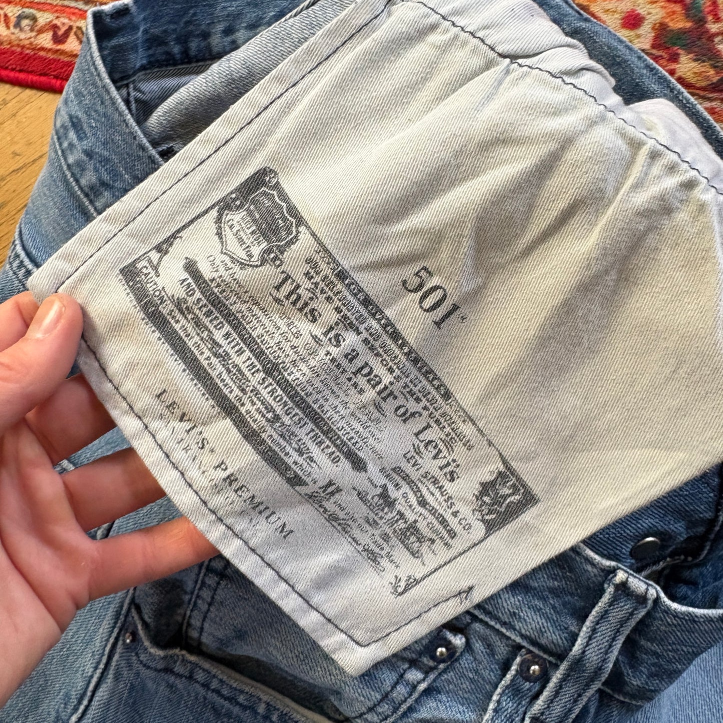 Vintage Levis 501 Straight Blue Denim Jeans - 36S