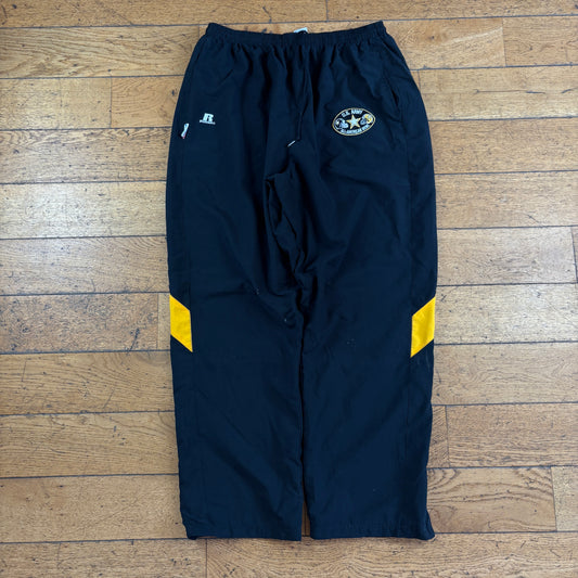 Vintage Russell Athletic Black Baggy Tracksuit Sweatpants Track Bottoms - XL
