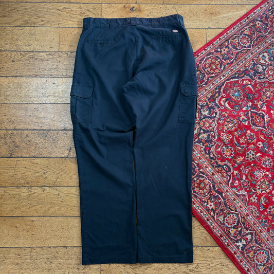 Vintage Dickies 874 Black Cargo Baggy Skate Trousers - 38