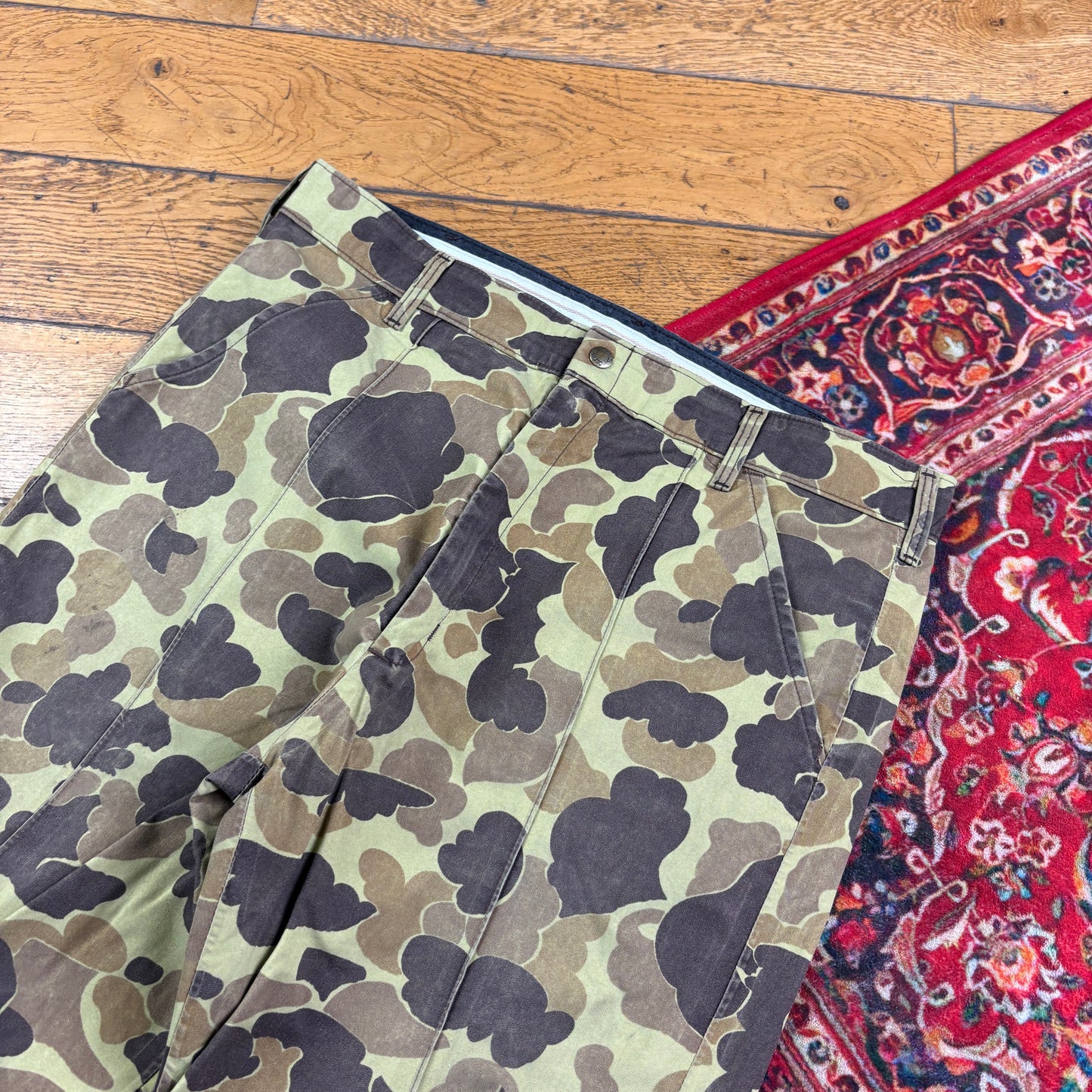 Vintage Real Tree Camo Green Hunting Workwear Trousers - 38