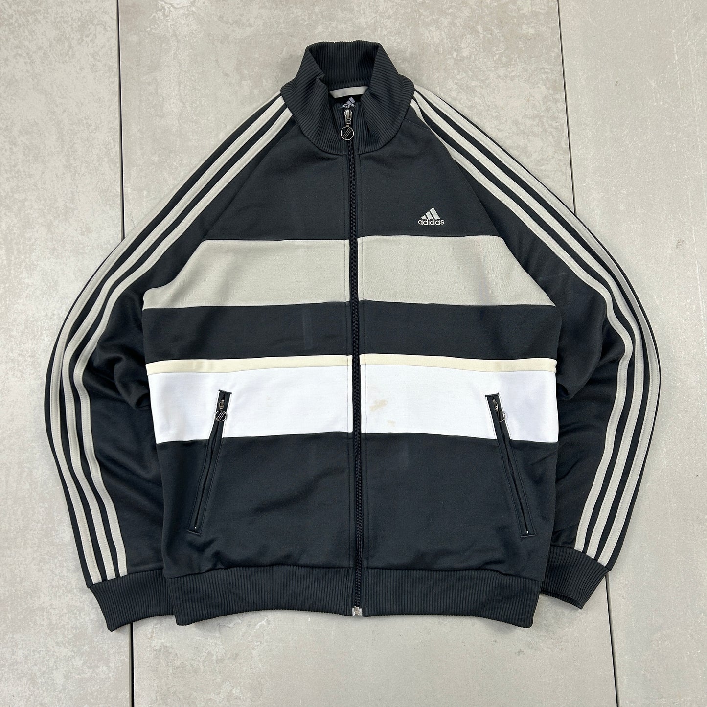 Vintage Adidas Black Tracksuit Track Shell Windbreaker Jacket - M