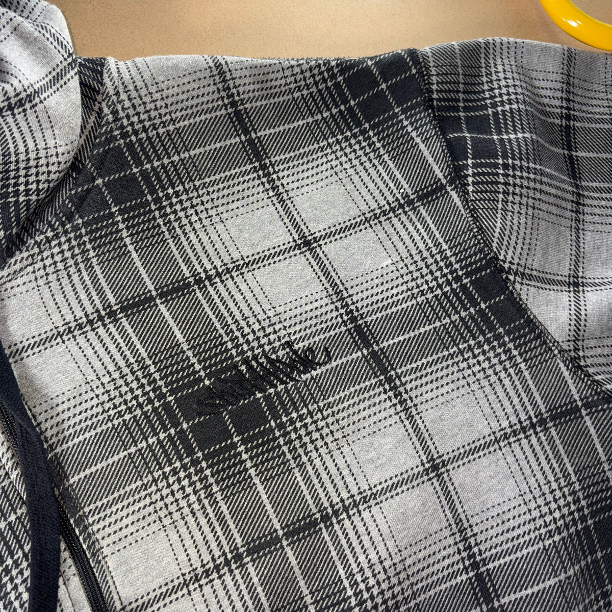Southpole Black Plaid Hip Hop Y2K Check Zip Hoodie - 2XL