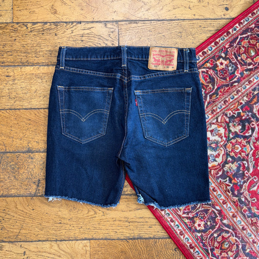 Vintage Levis 511 Slim Dark Blue Denim Shorts - 31