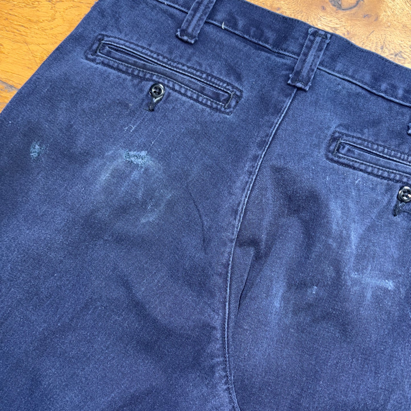 Vintage Carhartt Navy Workwear Carpenter Baggy Trousers - 33L