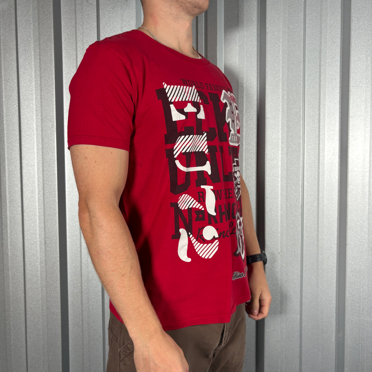 Ecko Unltd Red Y2K Hip Hop Graphic T Shirt - S