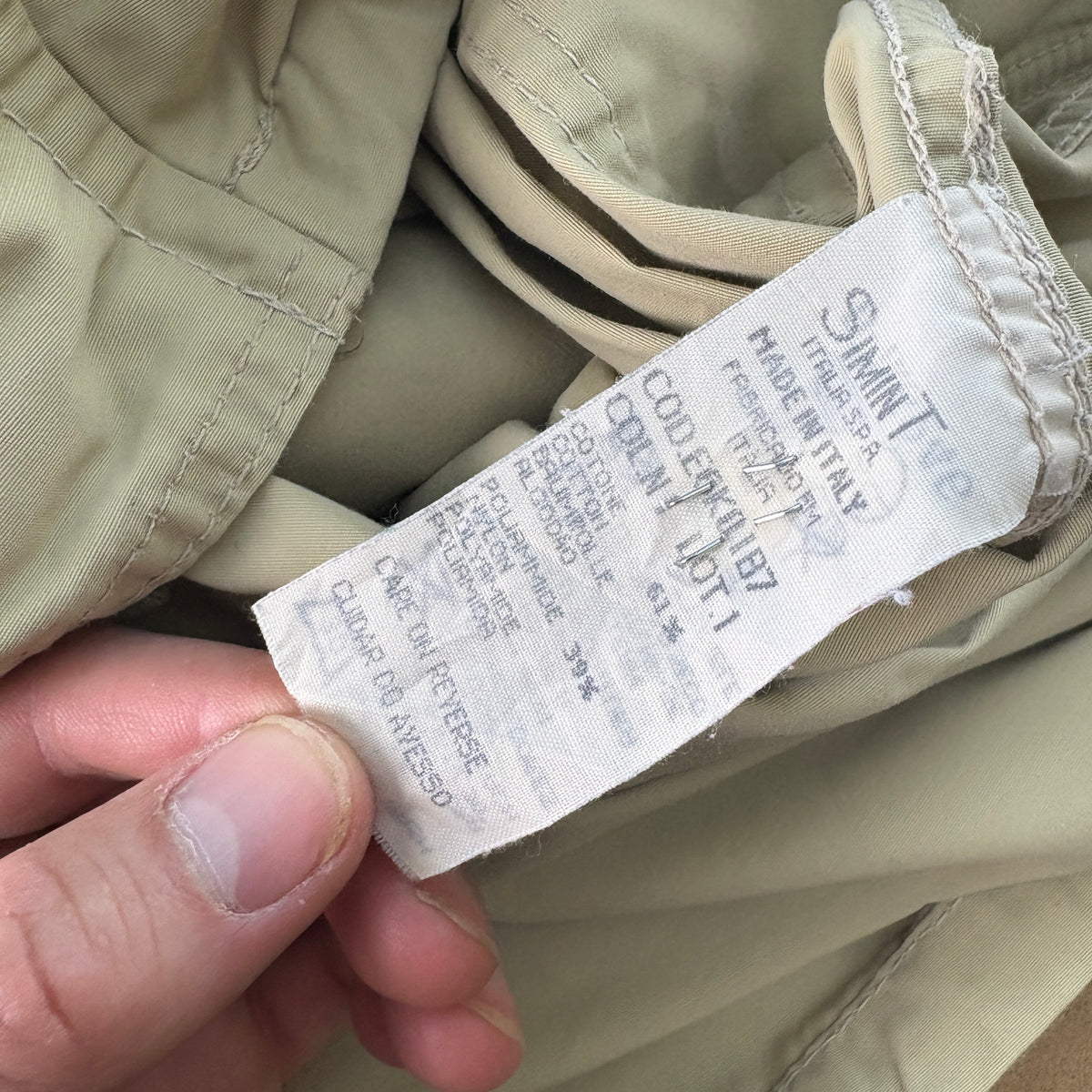 Vintage Armani Jeans Cream Chore Funnel Neck Jacket - L