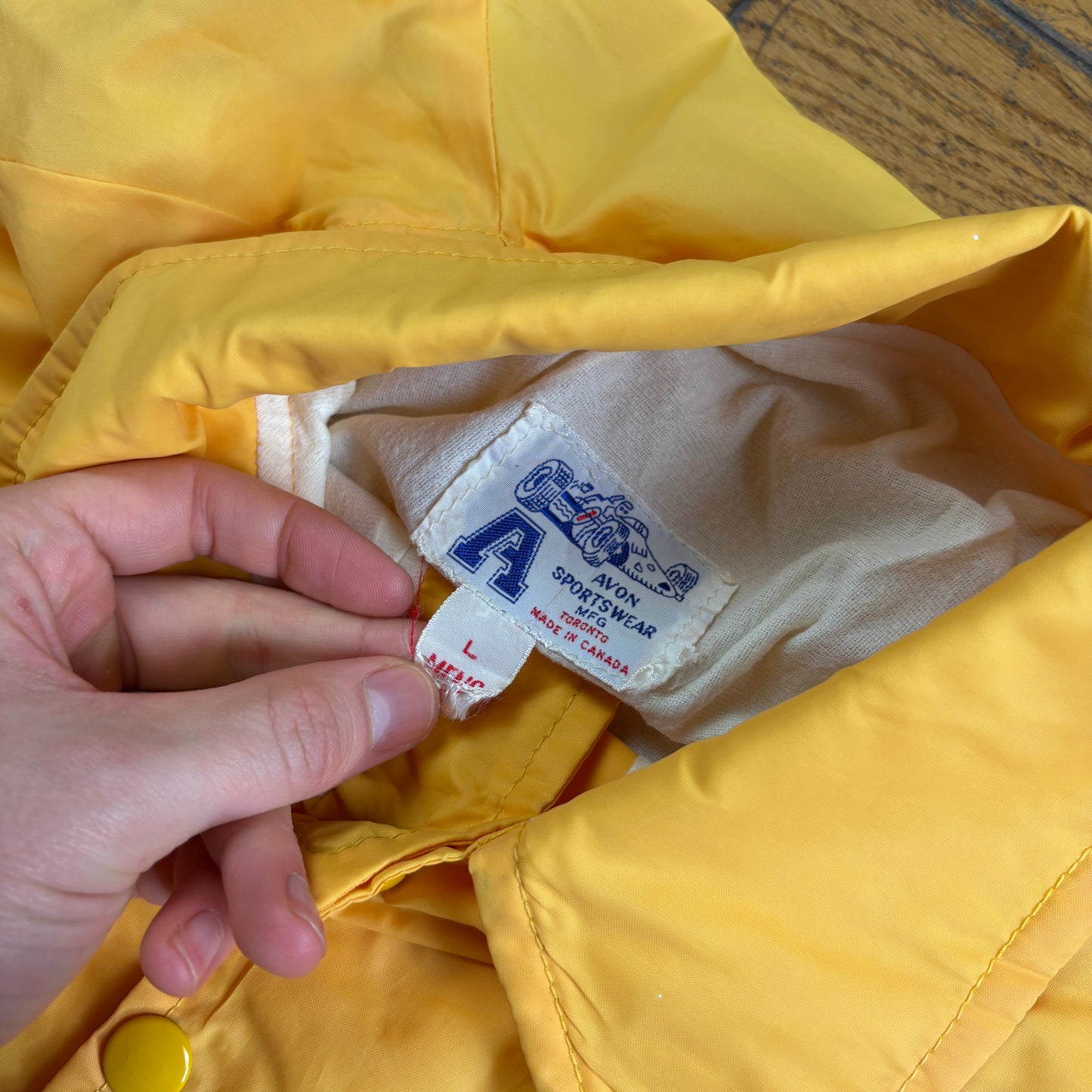 Vintage Yellow Nylon Coach Harrington Jacket - L