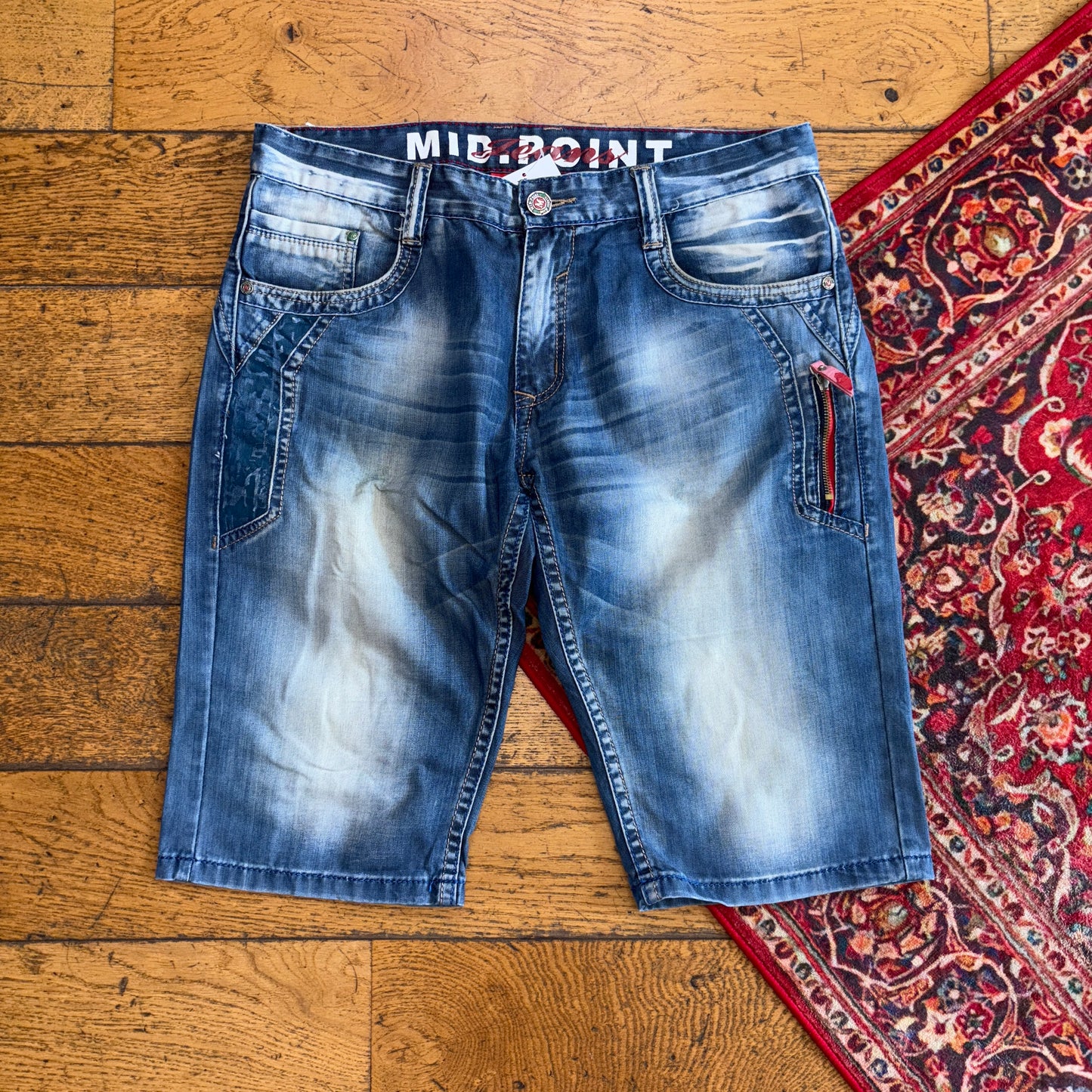 Vintage Blue Denim Shorts - 36