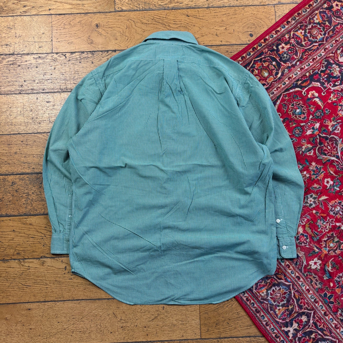 Vintage Ralph Lauren Green Check Embroidered Shirt - XL