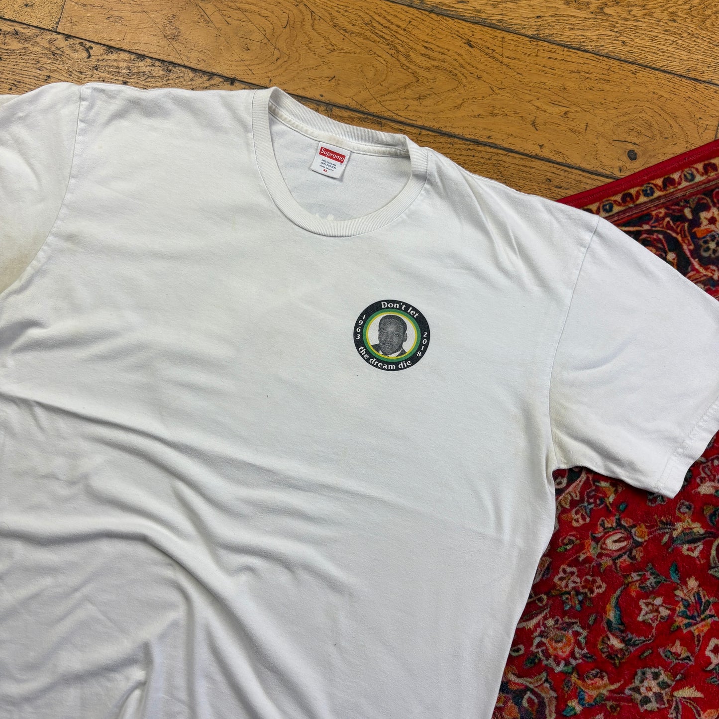 Supreme 2018 MLK White Graphic T-Shirt - XL