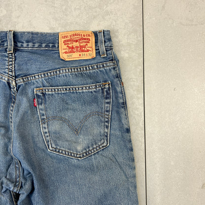 Vintage Levis 505 Straight Blue Denim Jeans - 34