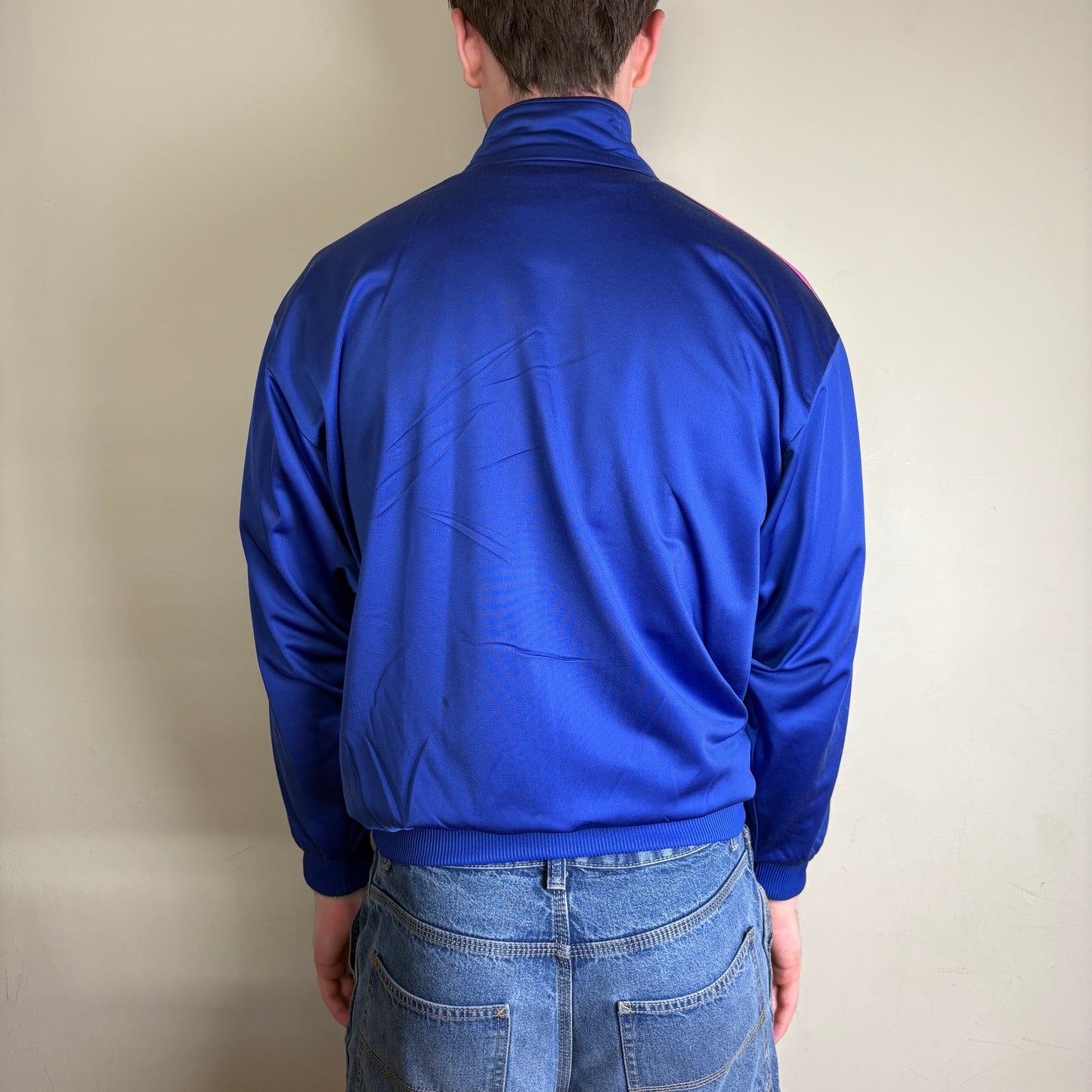 Vintage Adidas 90s Blue Track Jacket - M