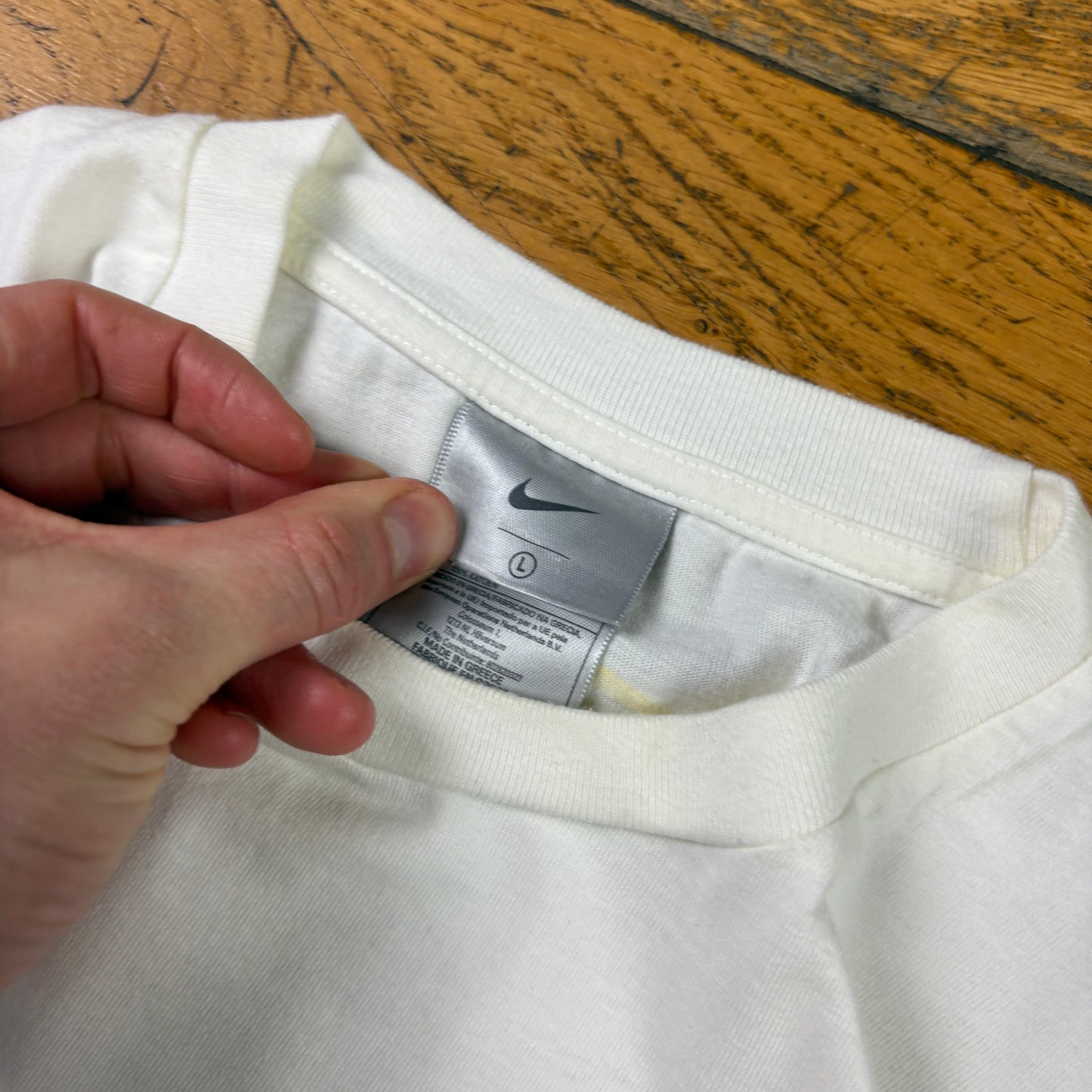 Vintage 00s Nike White Berlin Run Graphic T-Shirt - S