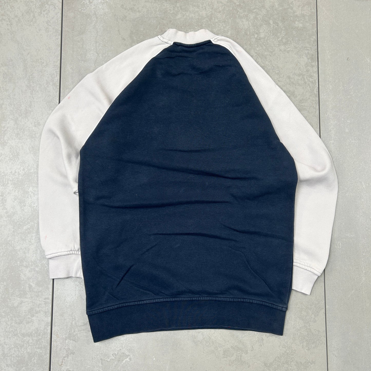 Vintage Adidas Navy White Spellout Sweatshirt - S