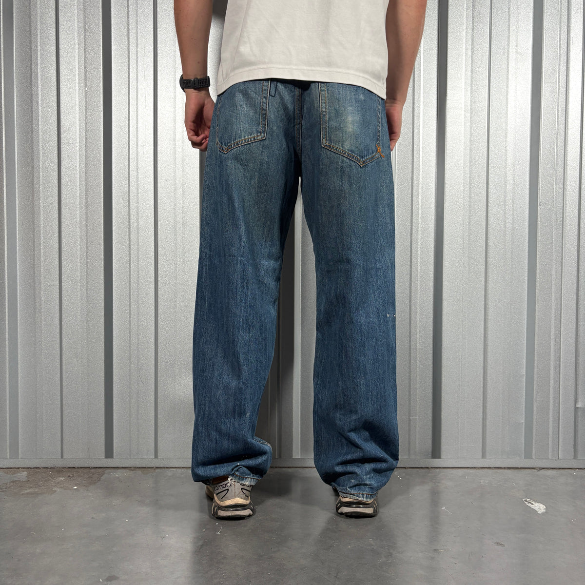 Rocawear Embroidered Hip Hop Y2K Blue Baggy Jeans - 34S
