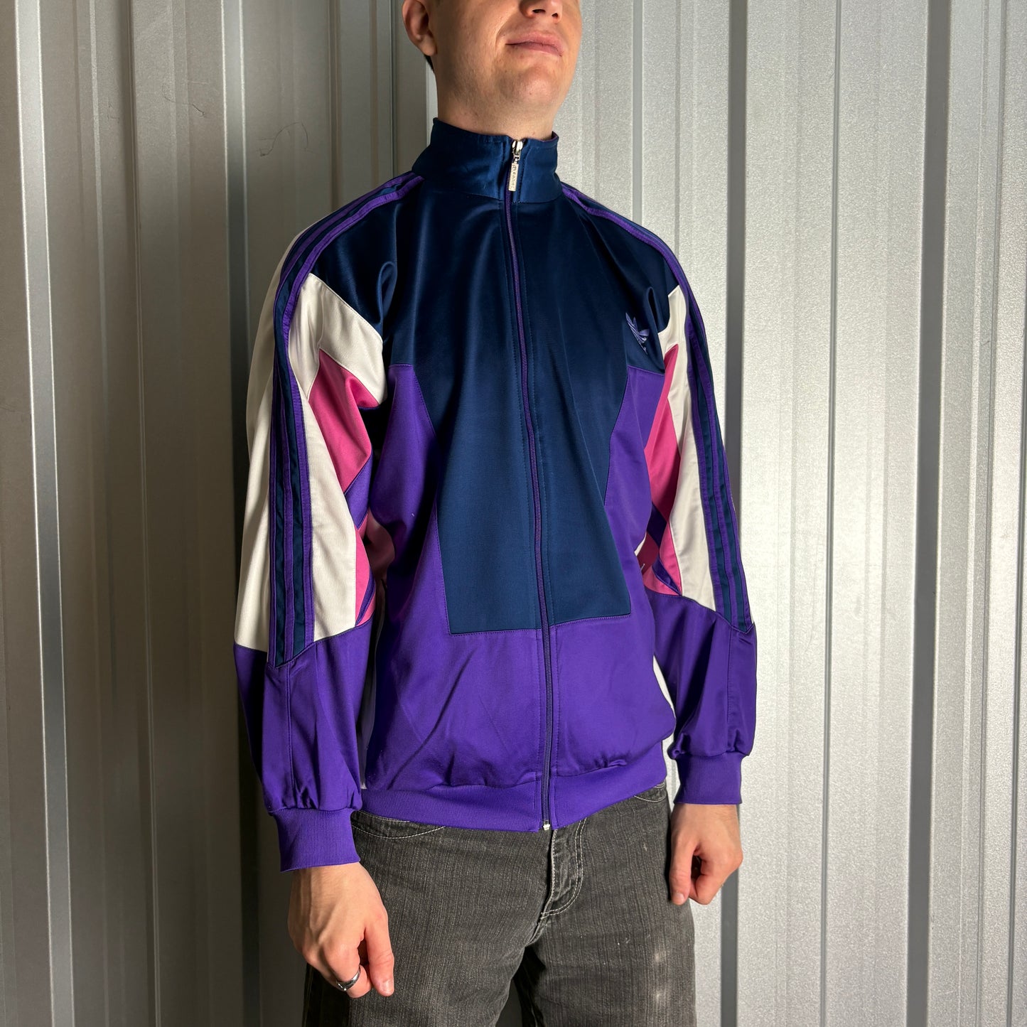 Vintage Adidas 90s Purple Tracksuit Track Jacket - XL