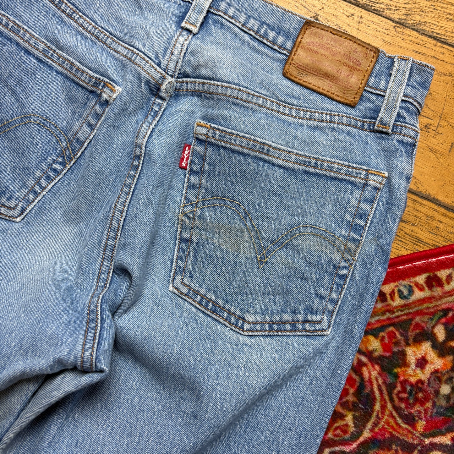 Vintage Levis 501 Straight Blue Denim Jeans - 27S