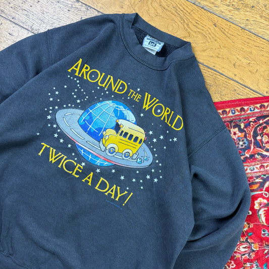 Vintage 90s Lee Graphic Grey Sweatshirt - L