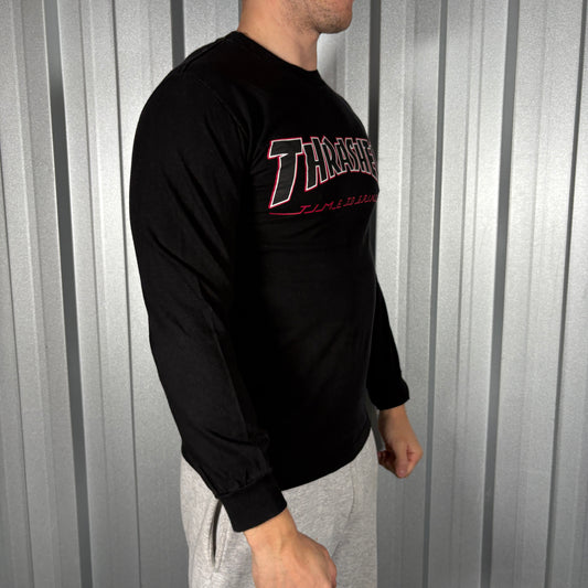Thrasher x Independent Long Sleeve Black Skate T Shirt - XS
