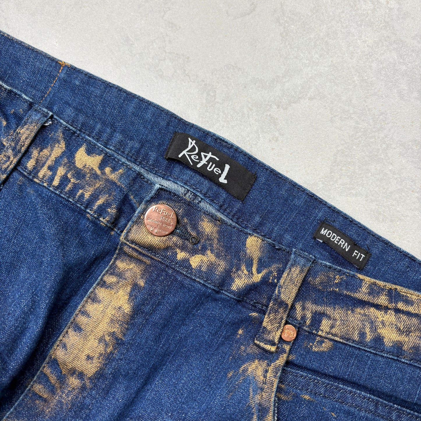 Vintage Blue Skinny Moto Hip Hop Baggy Jeans - 39