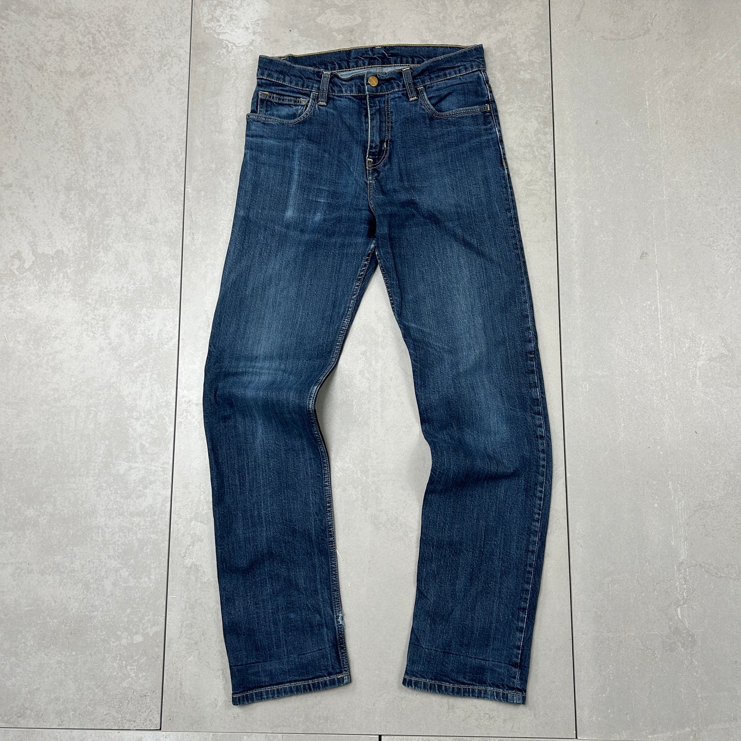 Vintage Carhartt Navy Workwear Carpenter Slim Jeans - 29