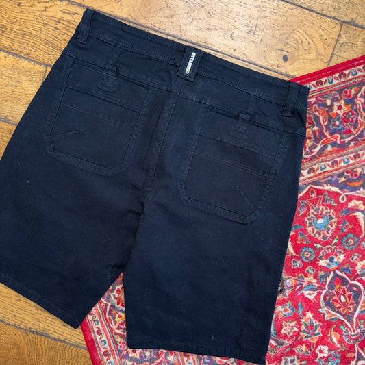 Vintage Caterpillar Black Workwear Denim Shorts - 34