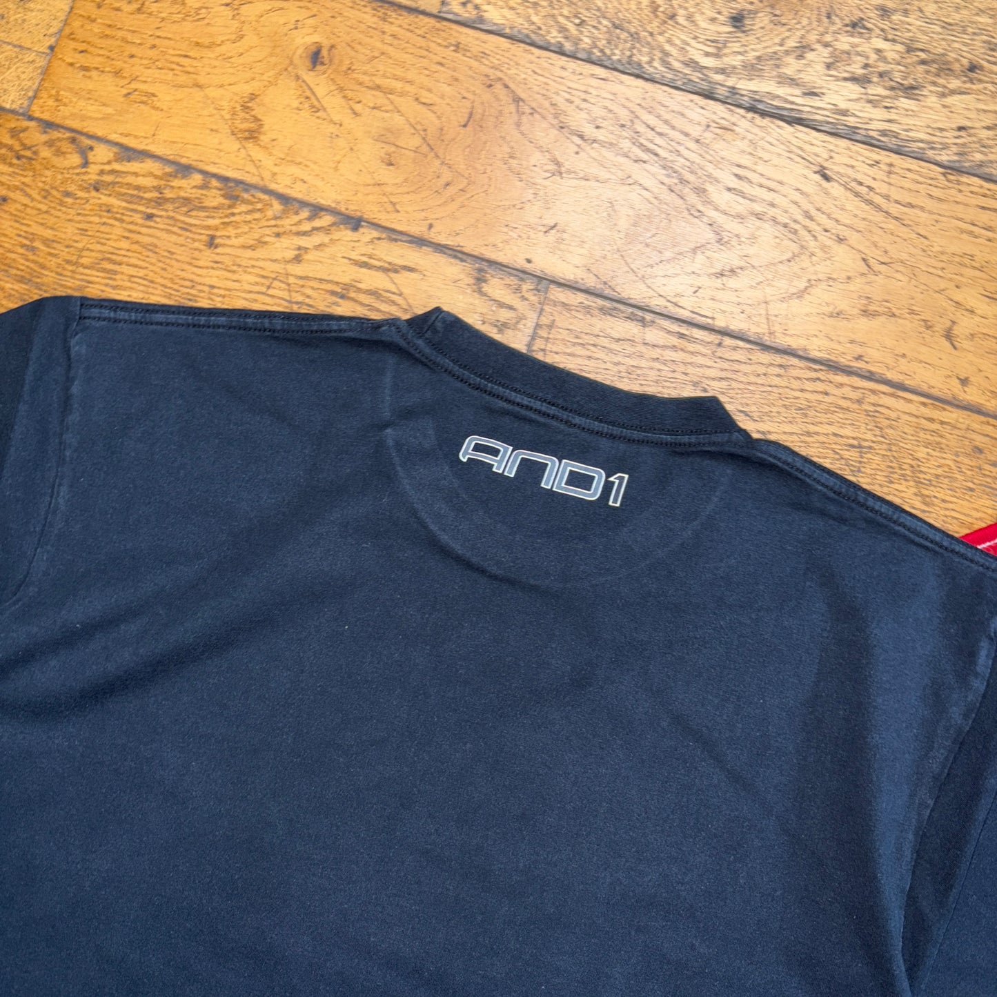 Vintage And1 Basketball Y2K Black Graphic T-Shirt - M