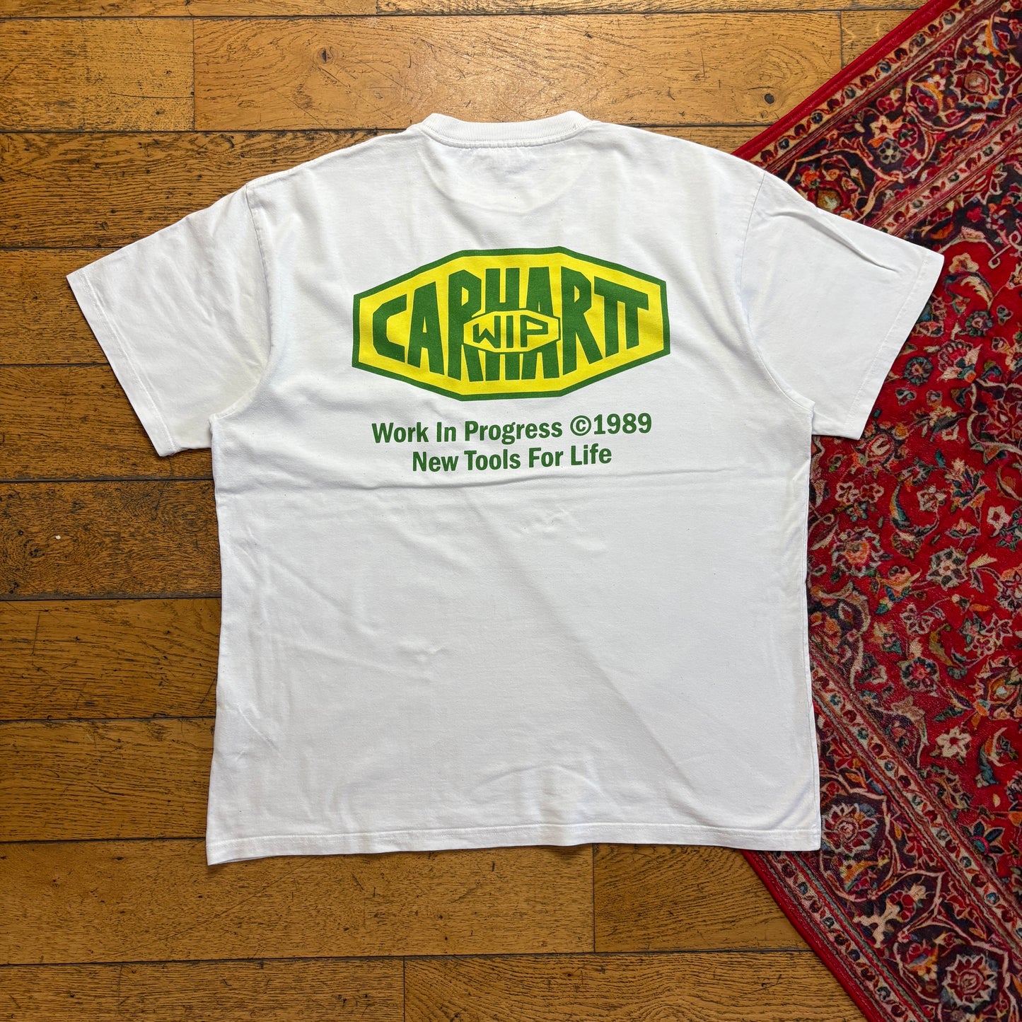 Vintage Carhartt WIP White Graphic T-Shirt - XL