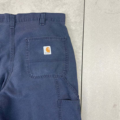 Vintage Carhartt Navy Workwear Carpenter Baggy Trousers - 30