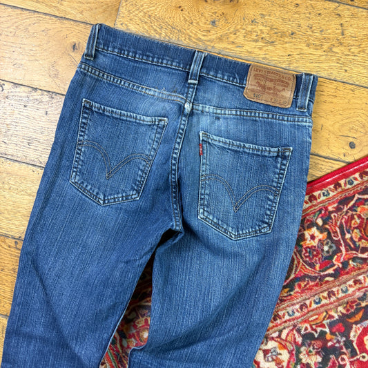 Vintage Levis 510 Skinny Blue Denim Jeans - 30