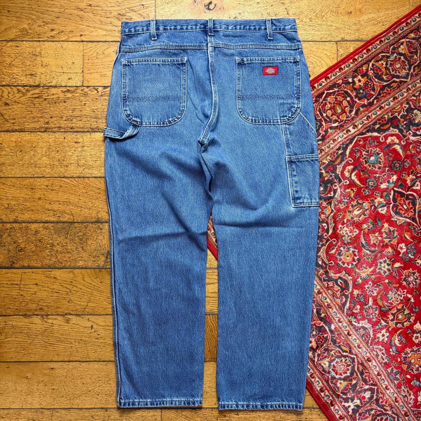 Vintage Dickies Workwear Carpenter Baggy Blue Jeans - 38S