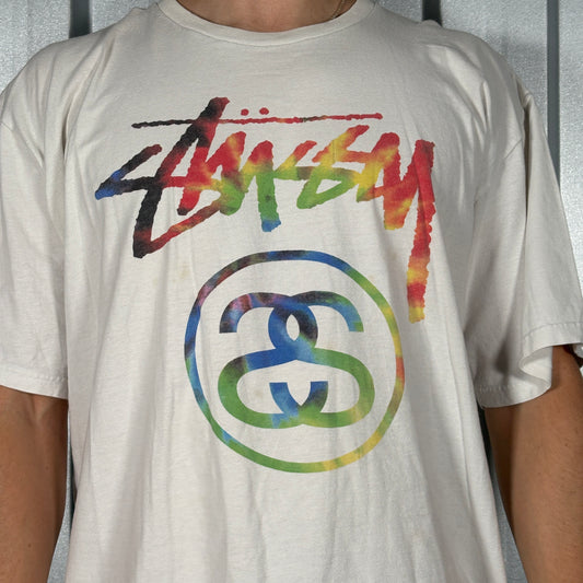 Stussy White Graphic T Shirt - XL