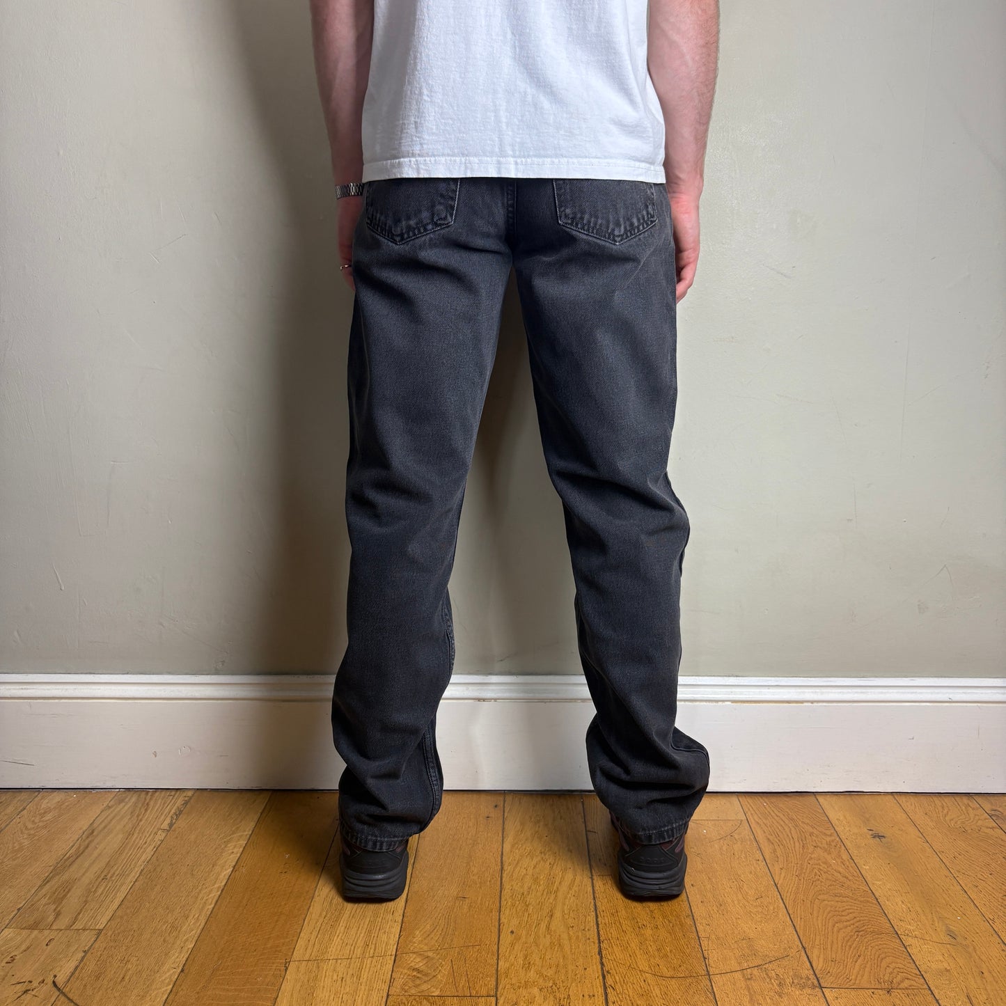 Vintage Levis 550 Baggy Black Denim Jeans - 33L