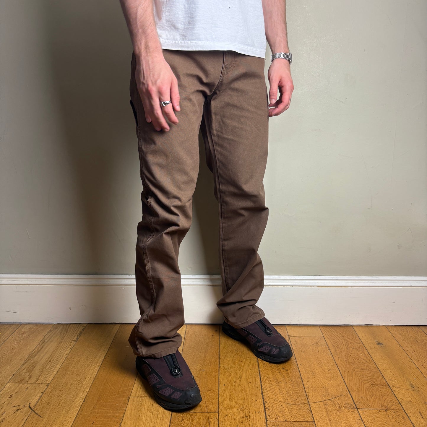 Vintage Dickies Brown Workwear Carpenter Baggy Trousers - 34L