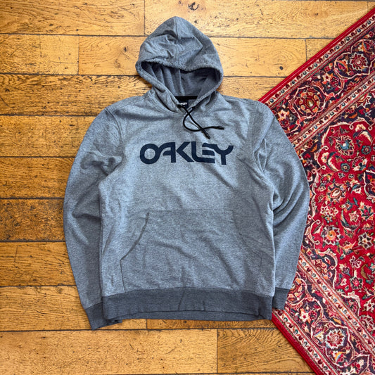 Vintage Oakley Grey Hoodie Sweatshirt - S