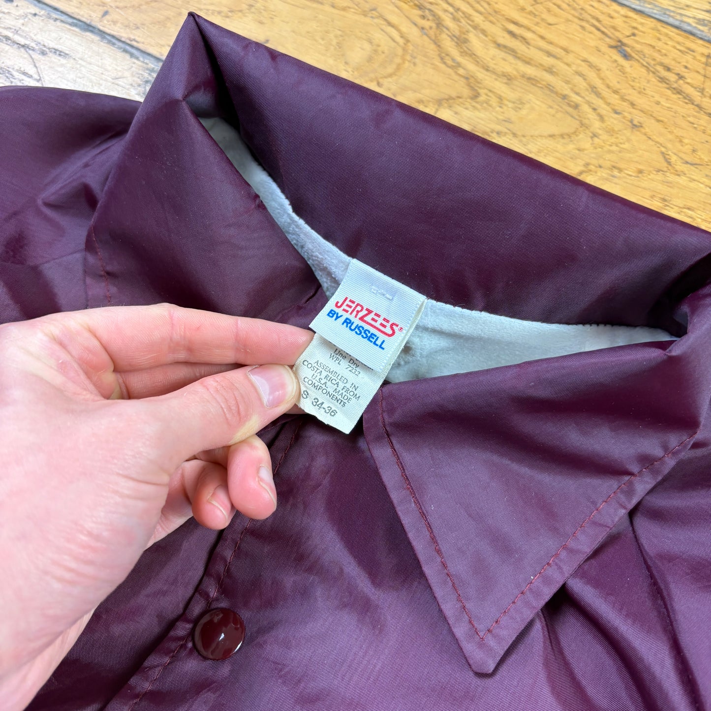 Vintage Burgundy Nylon Coach Harrington Jacket - S