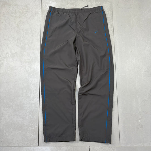 Vintage Nike Grey Baggy Tracksuit Sweatpants Track Pants Bottoms - L