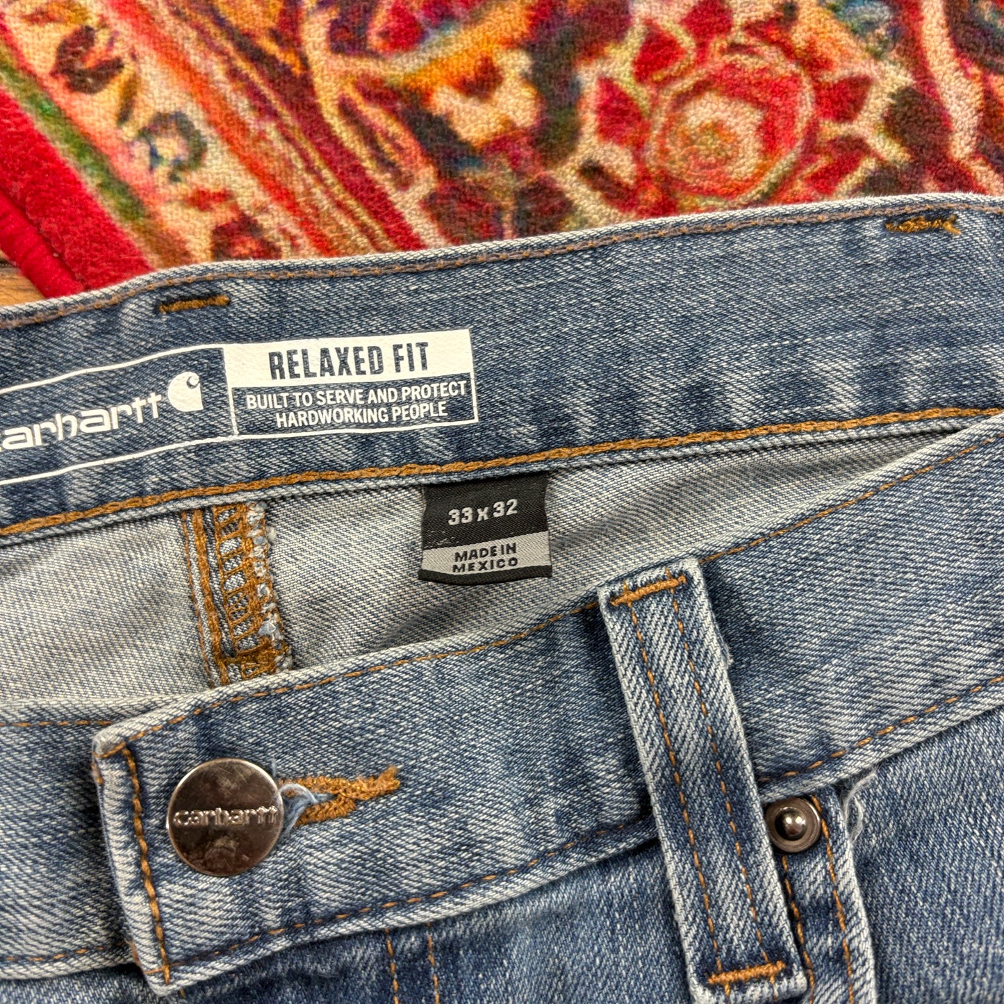 Vintage Carhartt Blue Workwear Carpenter Jeans - 33