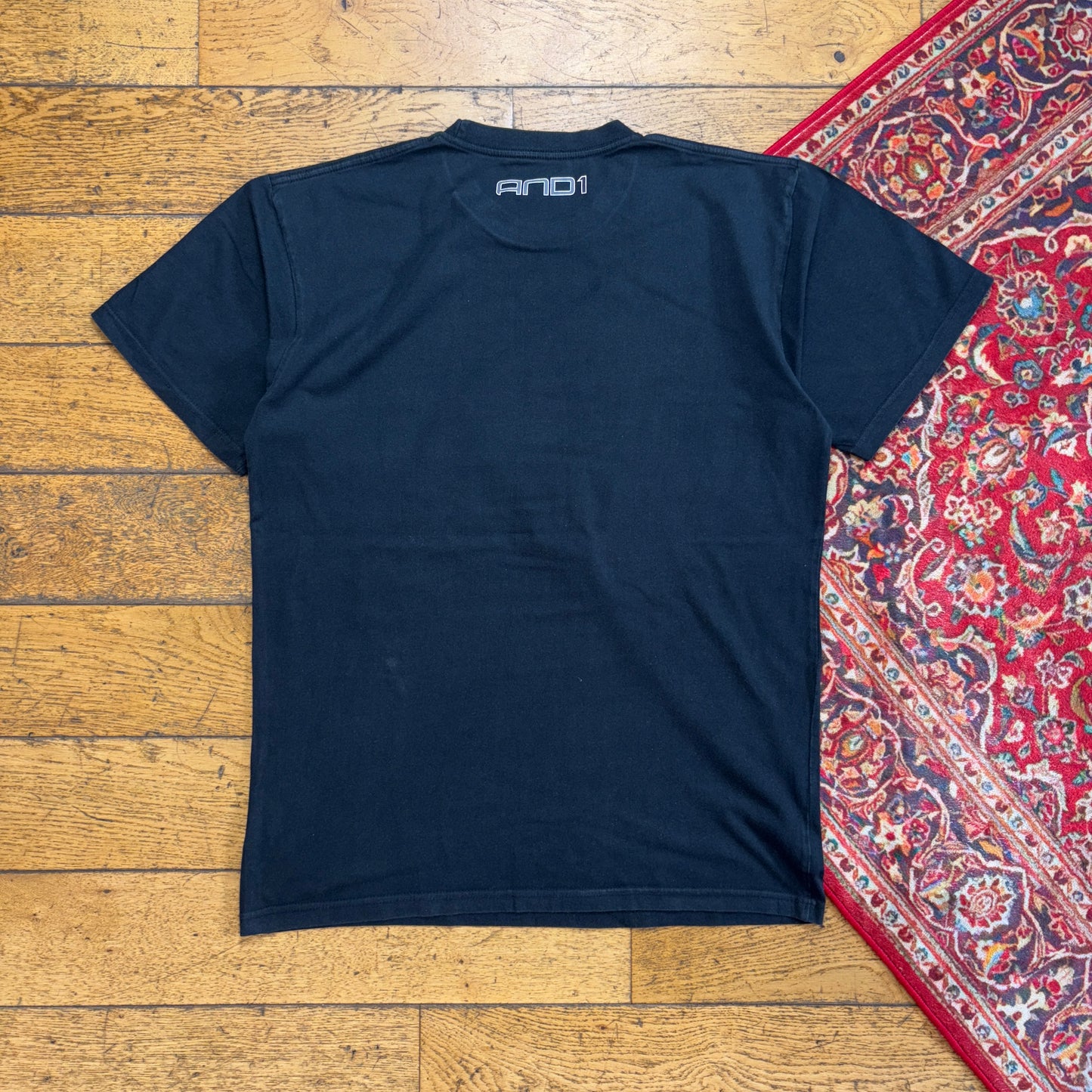 Vintage And1 Basketball Y2K Black Graphic T-Shirt - M