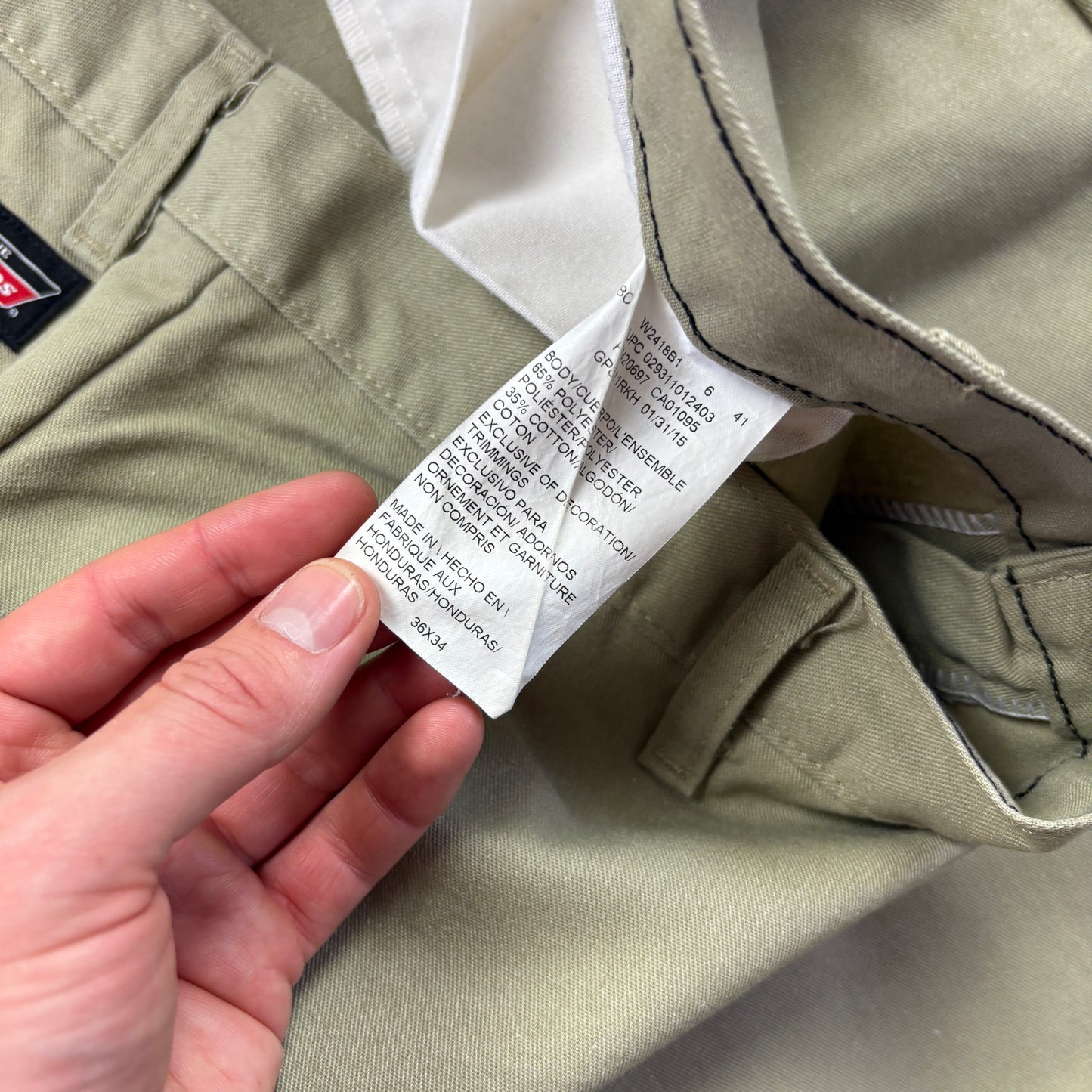 Vintage Dickies 874 Cream Baggy Skate Trousers - 38