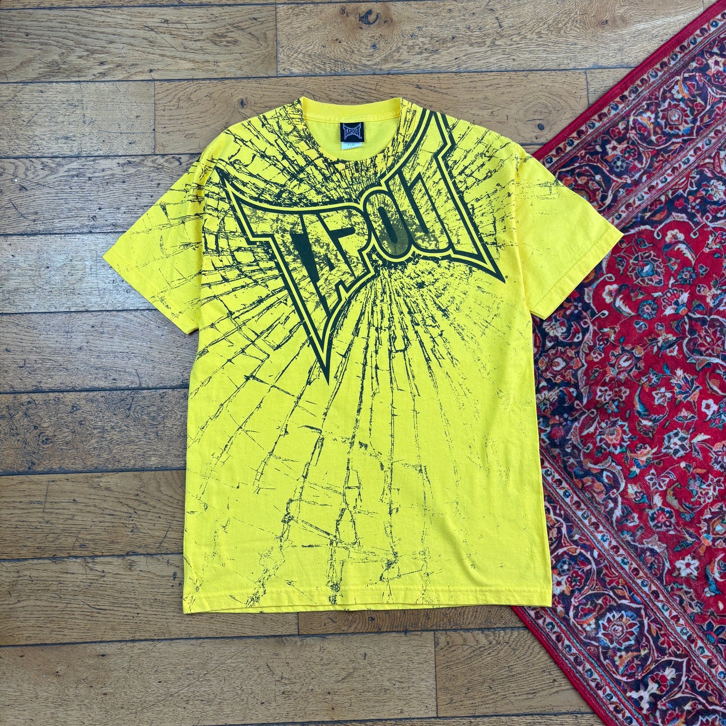 Vintage Tapout Tap Out Yellow Graphic T-Shirt - S