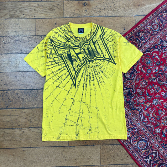 Vintage Tapout Tap Out Yellow Graphic T-Shirt - S
