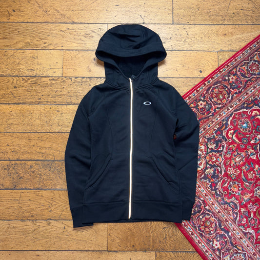 Vintage Oakley Black Womens Sport Running Hoodie Sweatshirt - XS