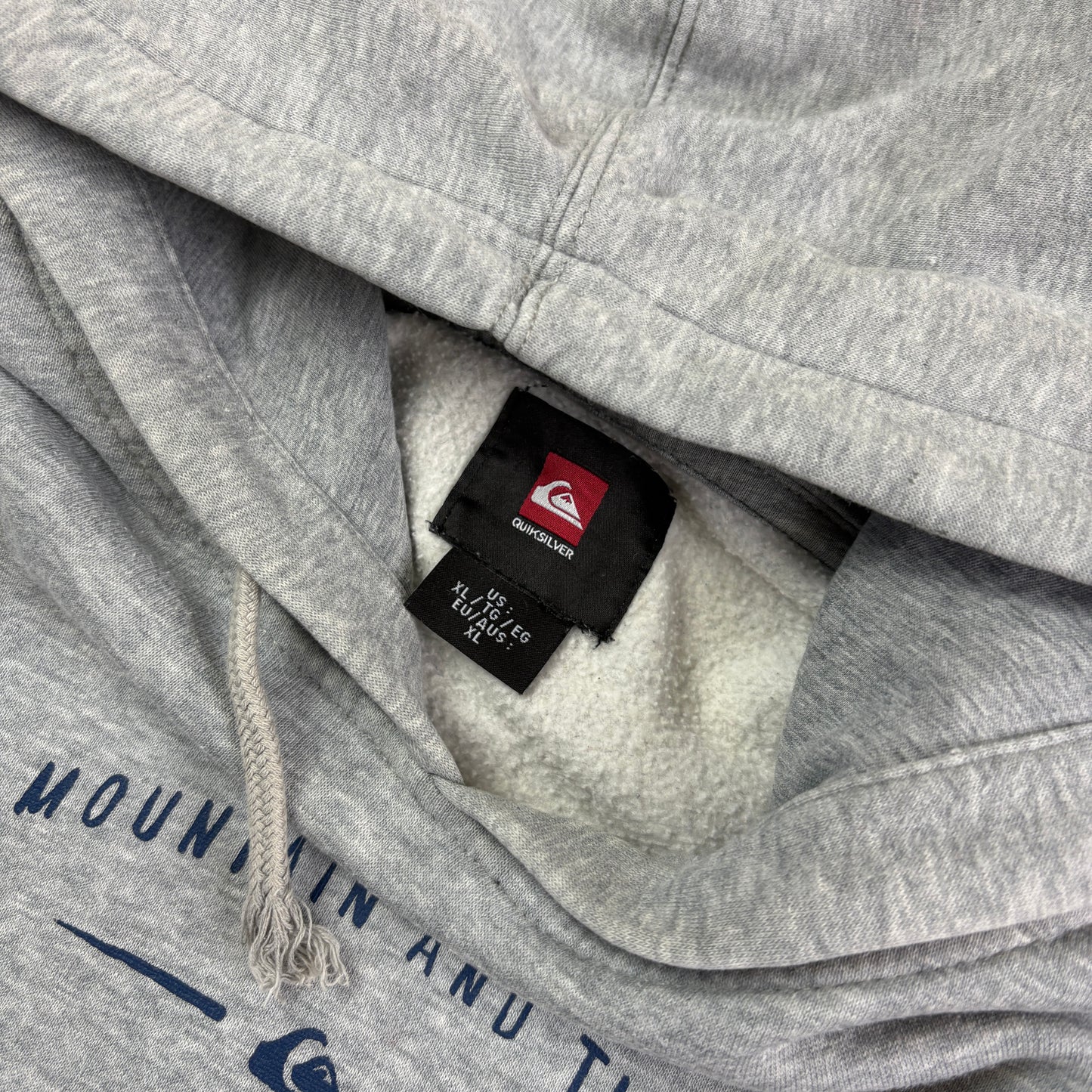 Vintage Quiksilver Grey Surfwear Hoodie Sweatshirt - XL