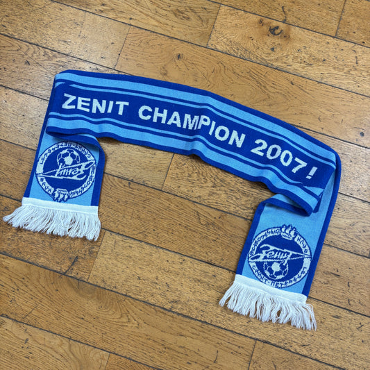 Vintage Zenit 2007 Russian Blue Football Scarf