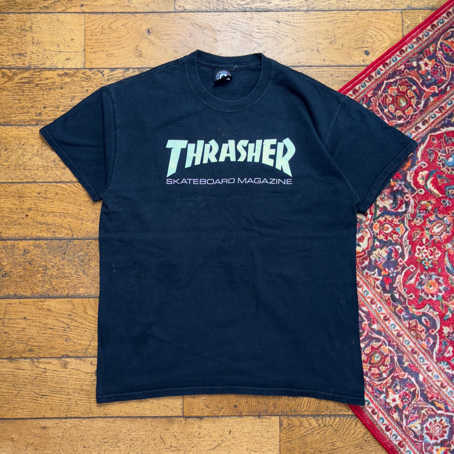 Vintage Thrasher Black Skate T-Shirt - M