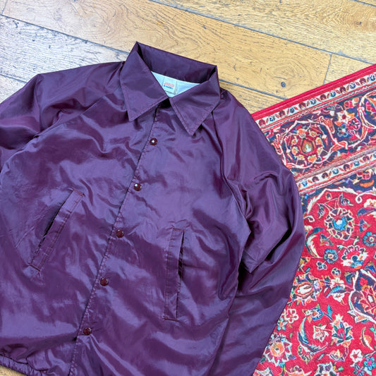Vintage Burgundy Nylon Coach Harrington Jacket - S
