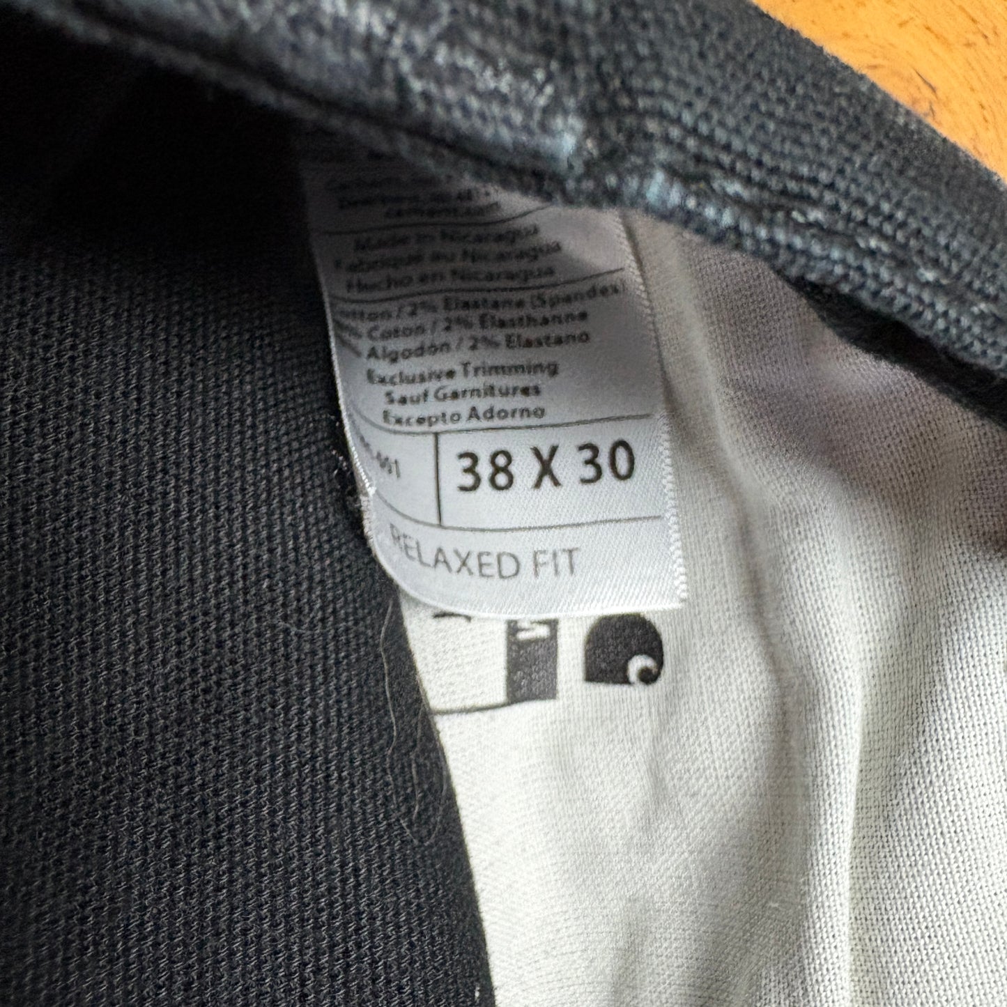 Vintage Carhartt Workwear Carpenter Black Baggy Trousers - 42S