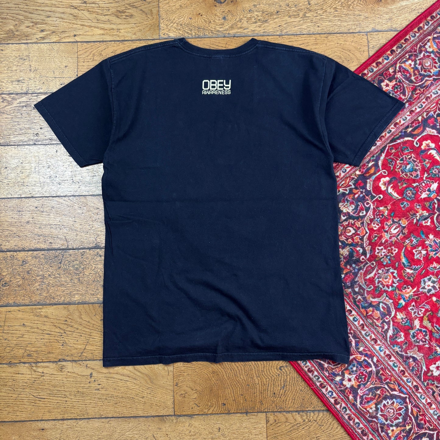Vintage Obey Black Skate Graphic T-Shirt - M